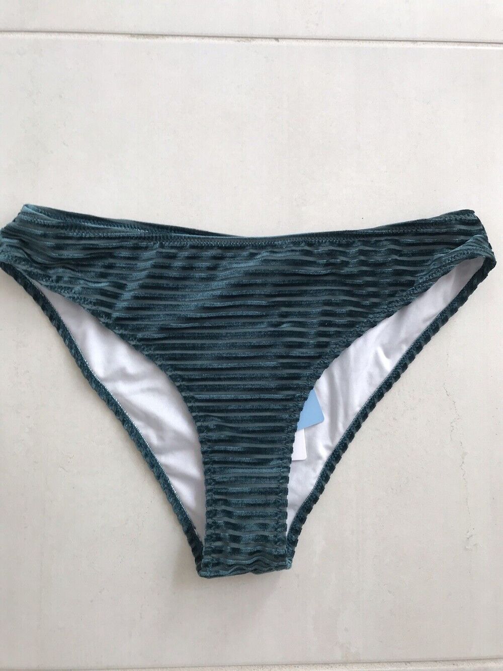 Cupshe Swim Striped Velvet Bikini Bottom Swimwear
